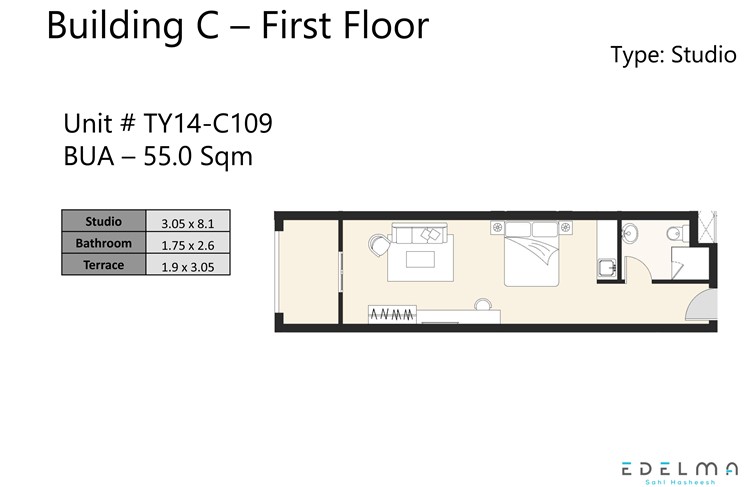 Fully finished Studio For Sale in Edelma - 0